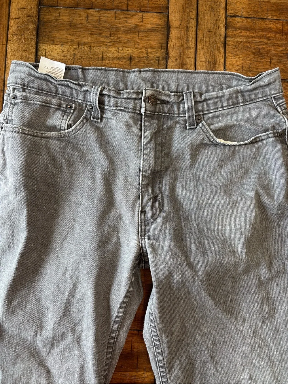 Levi's Men's Straight Jeans in Light Gray Wash